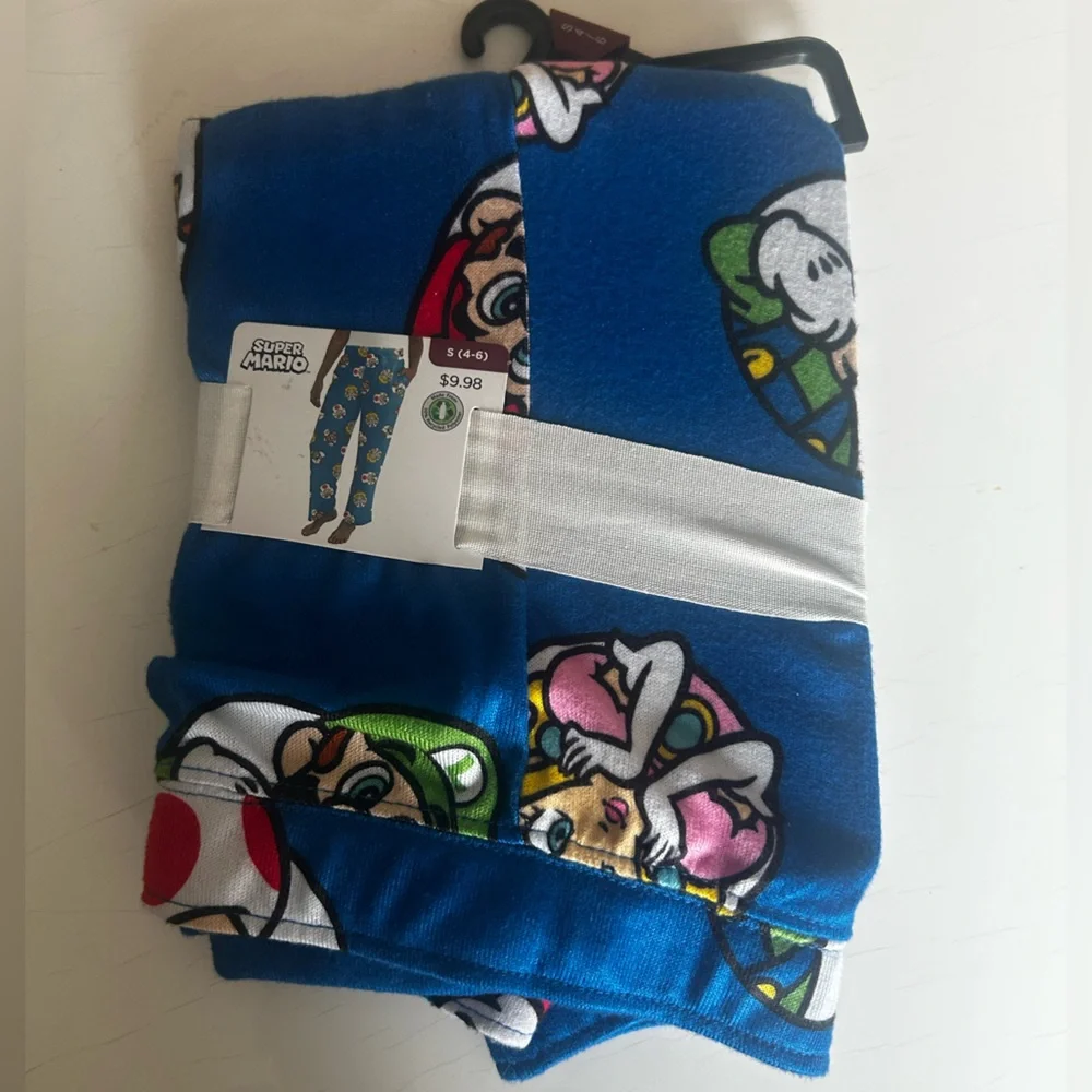 ⭐️ NEW Mario Nintendo Women’s Small Blue Character Pajama Pants